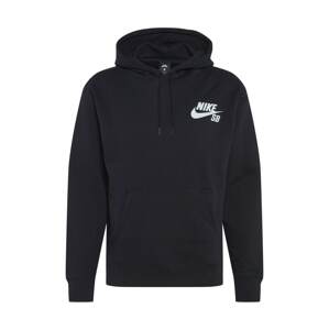 Nike SB Športová mikina  čierna / biela