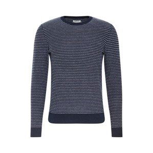 TOM TAILOR DENIM Pullover  tmavomodrá / sivá