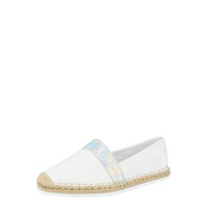 Tommy Jeans Espadrilky  biela / strieborná / svetlobéžová