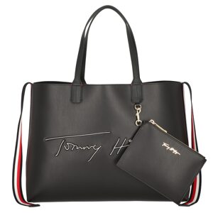 TOMMY HILFIGER Shopper  čierna / biela / červená