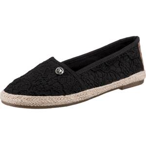 TOM TAILOR Espadrilky  čierna / karamelová