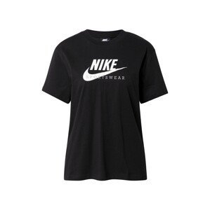 Nike Sportswear Tričko 'Heritage'  čierna / biela
