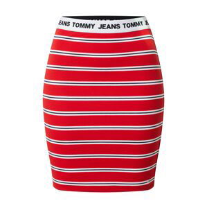 Tommy Jeans Sukňa  červená / biela / námornícka modrá