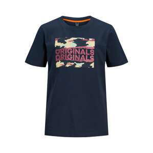 Jack & Jones Junior T-Shirt 'Cameron'  námornícka modrá / eozín / béžová / svetlomodrá