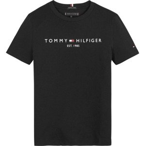 TOMMY HILFIGER Tričko  čierna / biela / námornícka modrá / ohnivo červená