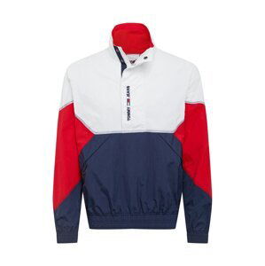 Tommy Jeans Prechodná bunda  biela / červená / námornícka modrá