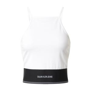 Calvin Klein Jeans Top  biela / čierna