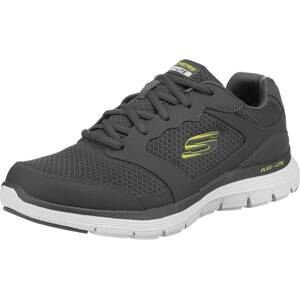 SKECHERS Nízke tenisky 'Flex Advantage 4.0'  antracitová / neónovo zelená