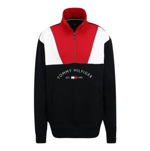 TOMMY HILFIGER Mikina  tmavomodrá / biela / červená