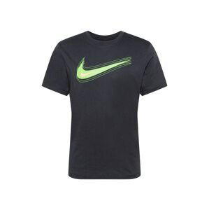 Nike Sportswear Tričko  neónovo zelená / čierna / béžová
