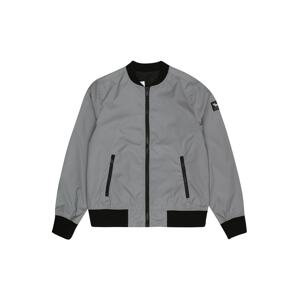 Abercrombie & Fitch Prechodná bunda  sivá / čierna