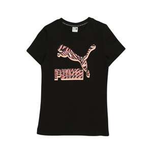 PUMA Tričko  čierna / rosé / biela