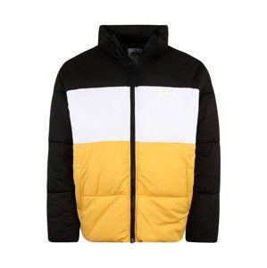 Urban Classics Zimná bunda  čierna / biela / žltá