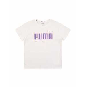 PUMA Shirt 'Alpha'  biela / ružová / tmavofialová