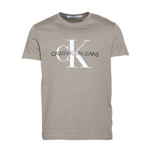 Calvin Klein Jeans Tričko  biela / sivobéžová