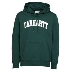 Carhartt WIP Mikina 'University'  biela / tmavozelená