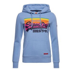 Superdry Mikina 'Cali'  svetlomodrá / žltá / oranžová / námornícka modrá