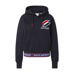 Superdry Mikina 'Chenille'  tmavomodrá / biela / čierna / červená