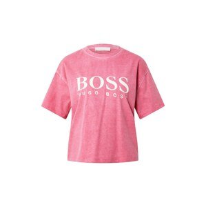 BOSS Casual Tričko 'Evina'  svetloružová / biela