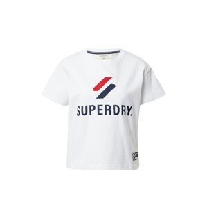 Superdry Tričko  tmavomodrá / biela / červená