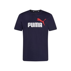 PUMA Tričko  tmavomodrá / biela / červená