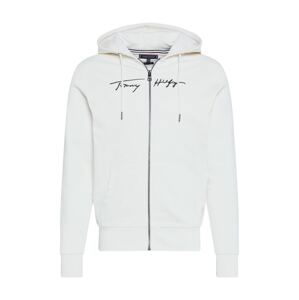 TOMMY HILFIGER Sweatjacke 'TOMMY HILFIGER X ABOUT YOU SIGNATURE'  slonová kosť / tmavomodrá