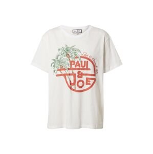 PAUL & JOE Tričko 'TAMBOURIN'  biela / pastelovo červená / zelená