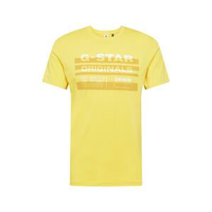 G-Star RAW Tričko  žltá / horčicová / biela