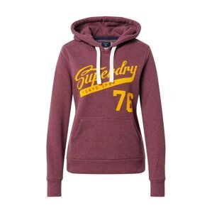 Superdry Mikina 'Collegiate Cali State'  červená melírovaná / žltá