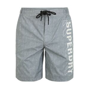 Superdry Surferské šortky  sivá melírovaná / biela