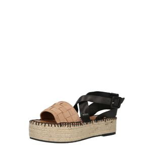 SHABBIES AMSTERDAM Remienkové sandále  béžová / čierna