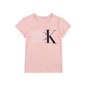 Calvin Klein Jeans Tričko  ružová / čierna / biela