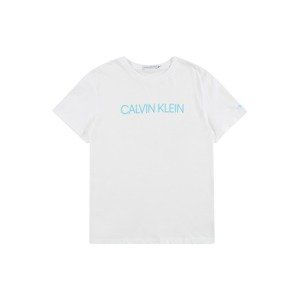 Calvin Klein Jeans Tričko  biela / vodová