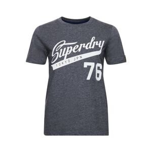 Superdry Tričko  sivá melírovaná / biela