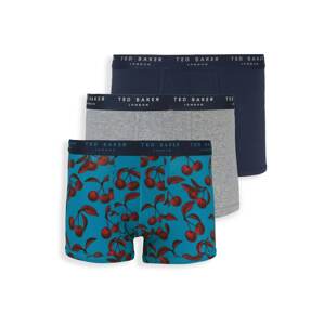 Ted Baker Boxerky  sivá / pastelovo modrá / tmavomodrá / tmavočervená