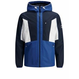 Jack & Jones Junior Prechodná bunda 'CARSON'  modrá / námornícka modrá / biela