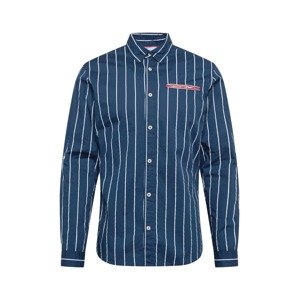 JACK & JONES Košeľa 'MARSEILLE'  tmavomodrá / biela