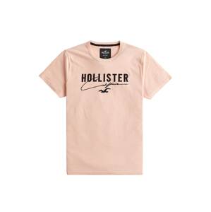 HOLLISTER Tričko  púdrová / čierna