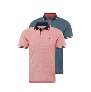 JACK & JONES Tričko 'Paulos'  tmavomodrá / svetločervená / biela