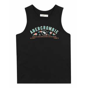 Abercrombie & Fitch Tričko  čierna / mätová / lososová