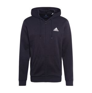 ADIDAS PERFORMANCE Športová mikina so zipsom  čierna / biela / striebornosivá