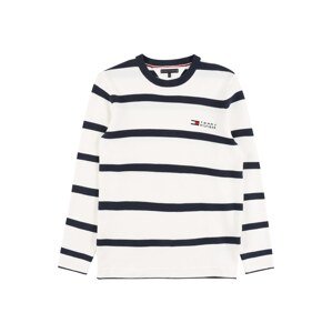 TOMMY HILFIGER Sveter  biela / námornícka modrá / svetločervená