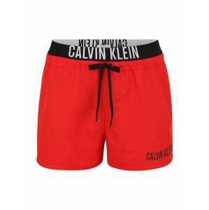 Calvin Klein Swimwear Plavecké šortky  červená / čierna / biela