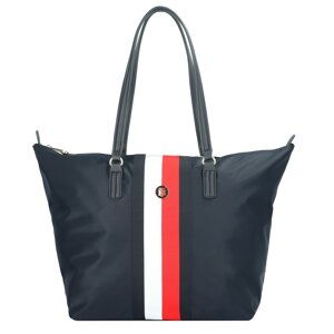 TOMMY HILFIGER Shopper 'Poppy'  biela / červená / tmavomodrá