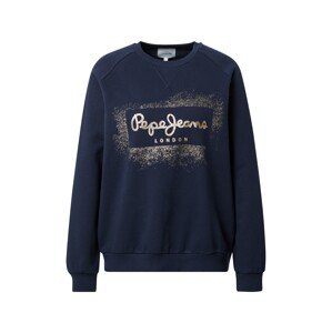 Pepe Jeans Mikina 'Andrea'  tmavomodrá / zlatá