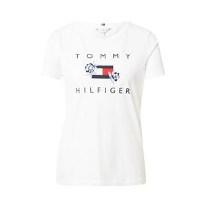 TOMMY HILFIGER Tričko  biela / námornícka modrá / svetlomodrá / červená