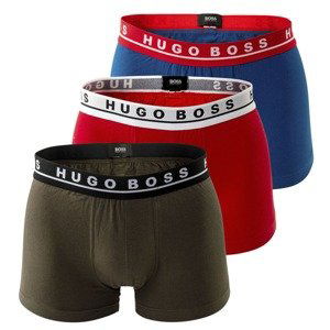 BOSS Casual Boxerky  červená / kaki / modrá