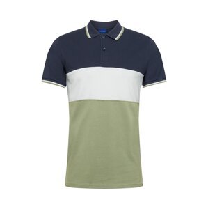 JACK & JONES Tričko  zelená / biela