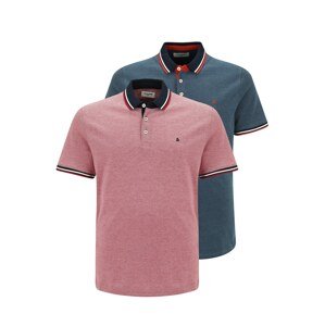 Jack & Jones Plus Tričko  modrá / námornícka modrá / červená / biela