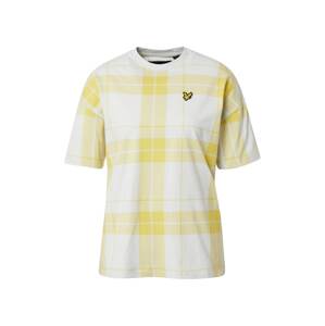 Lyle & Scott Tričko  pastelovo žltá / čierna / biela